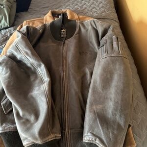Heavy Duty Leather Bomber Jacket